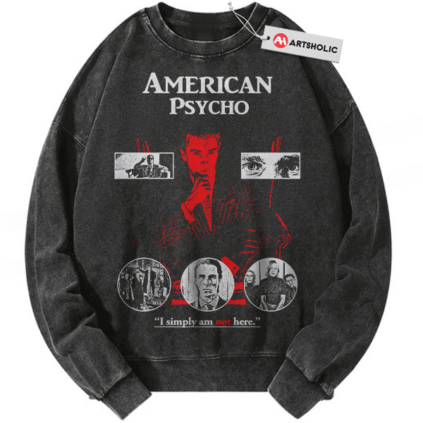 American Psycho Sweatshirt, Halloween Sweatshirt, Horror Movie Sweatshirt, Vintage Sweatshirt