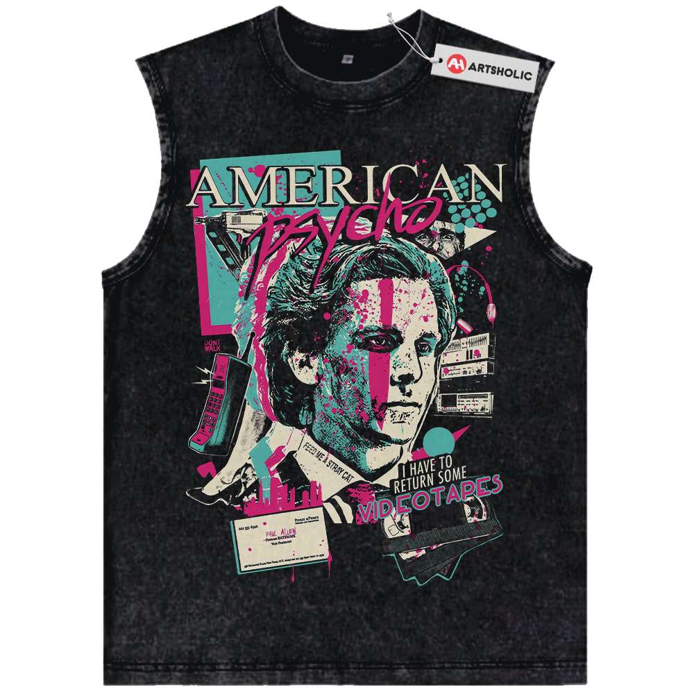 American Psycho Tank Top, Halloween Tank Top, Horror Movie Tank Top, Vintage Tank Top