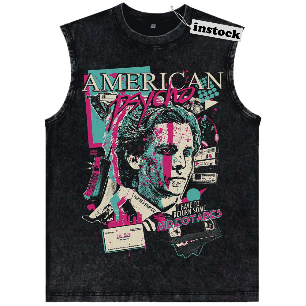 American Psycho Tank Top, Halloween Tank Top, Horror Movie Tank Top, Vintage Tank Top