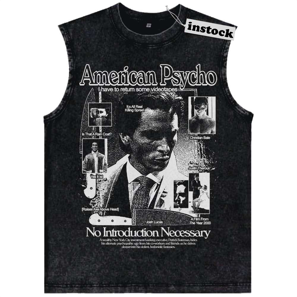 American Psycho Tank Top, Halloween Tank Top, Horror Tank Top, Vintage Tank Top