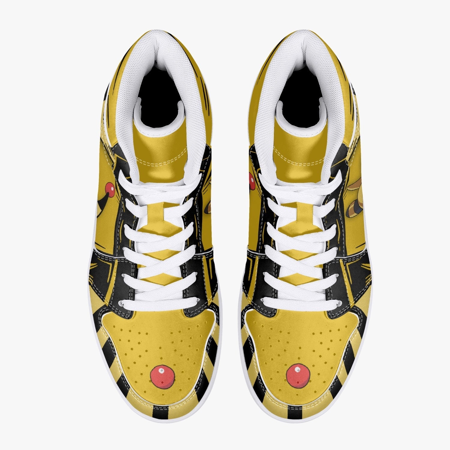 Alternative view of Ampharos Pokemon Custom Sneaker Mid 1 Basketball Shoes - Otaku Hall