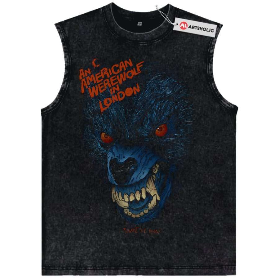 Alternative view of An American Werewolf in London Tank Top, Halloween Tank Top, Horror Tank Top, Vintage Tank Top