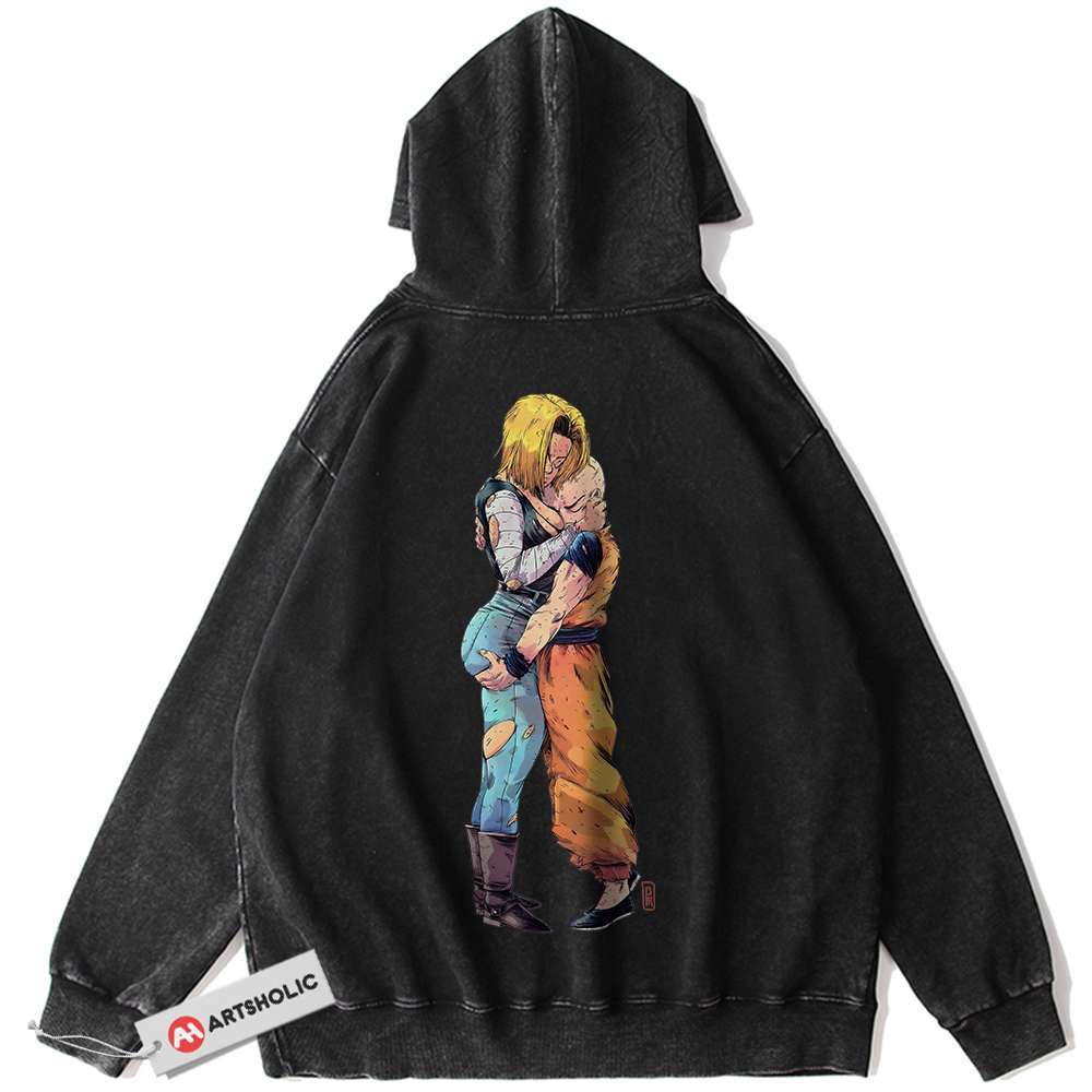 Android 18 Hoodie, Krillin Hoodie, Dragon Ball Z Hoodie, DBZ Hoodie, Anime Hoodie, Vintage Hoodie