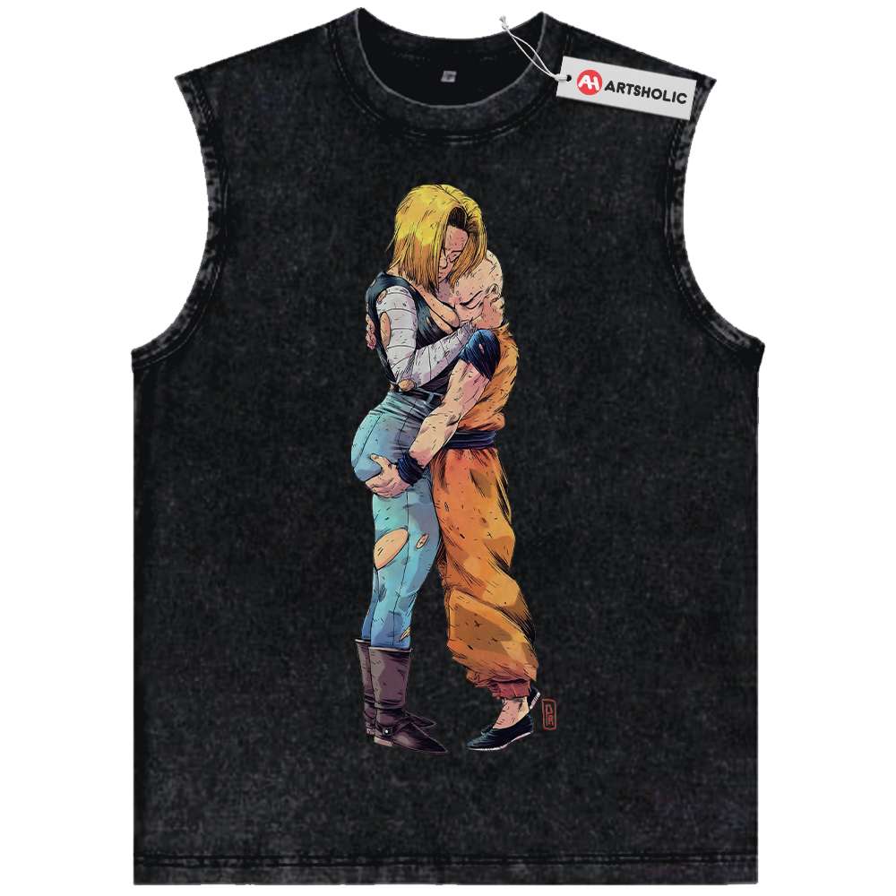 Android 18 Tank Top, Krillin Tank Top, Dragon Ball Z Tank Top, DBZ Tank Top, Anime Tank Top, Vintage Tank Top