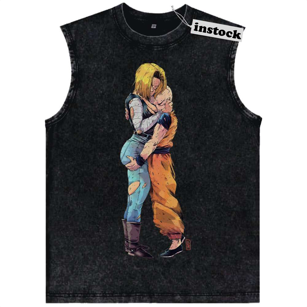 Android 18 Tank Top, Krillin Tank Top, Dragon Ball Z Tank Top, DBZ Tank Top, Anime Tank Top, Vintage Tank Top