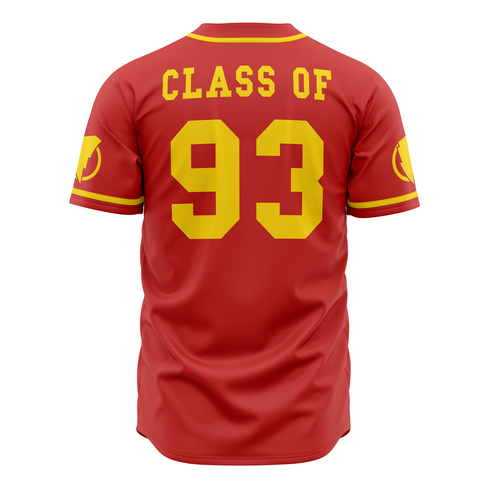 Alternative view of Angel Grove High School Power Rangers Custom Baseball Jersey - Otaku Hall