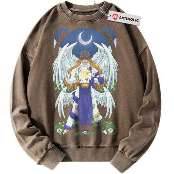 Alternative view of Angemon Sweatshirt, Digimon Adventure Sweatshirt, Anime Sweatshirt, Vintage Sweatshirt