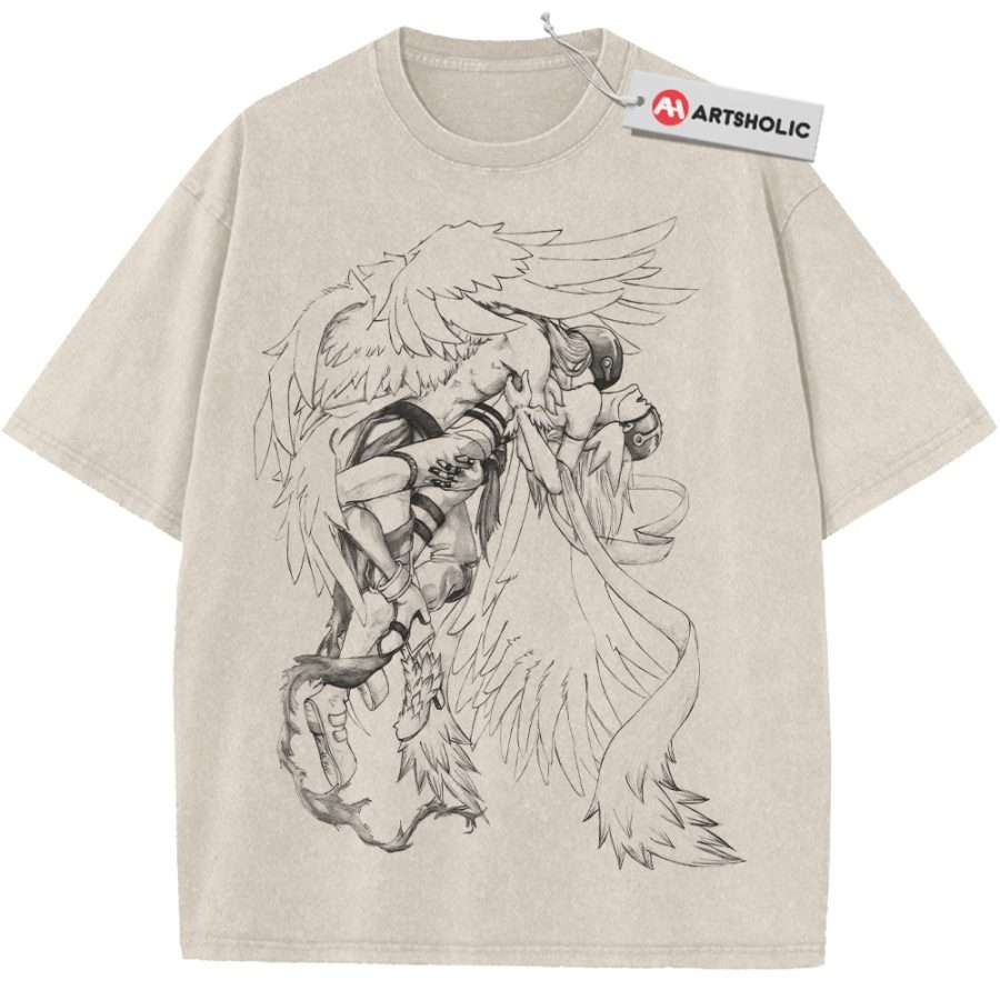 Alternative view of Angewomon and Angemon Shirt, Digimon Shirt, Anime Shirt, Vintage T-Shirt