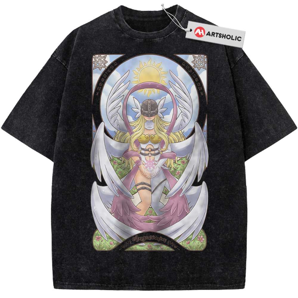 Alternative view of Angewomon Shirt, Digimon Adventure Shirt, Anime Shirt, Vintage T-Shirt