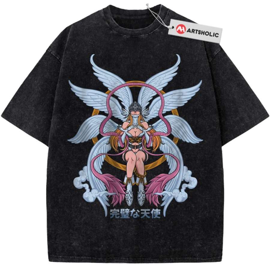 Alternative view of Angewomon Shirt, Digimon Adventure Shirt, Anime Shirt, Vintage Tee