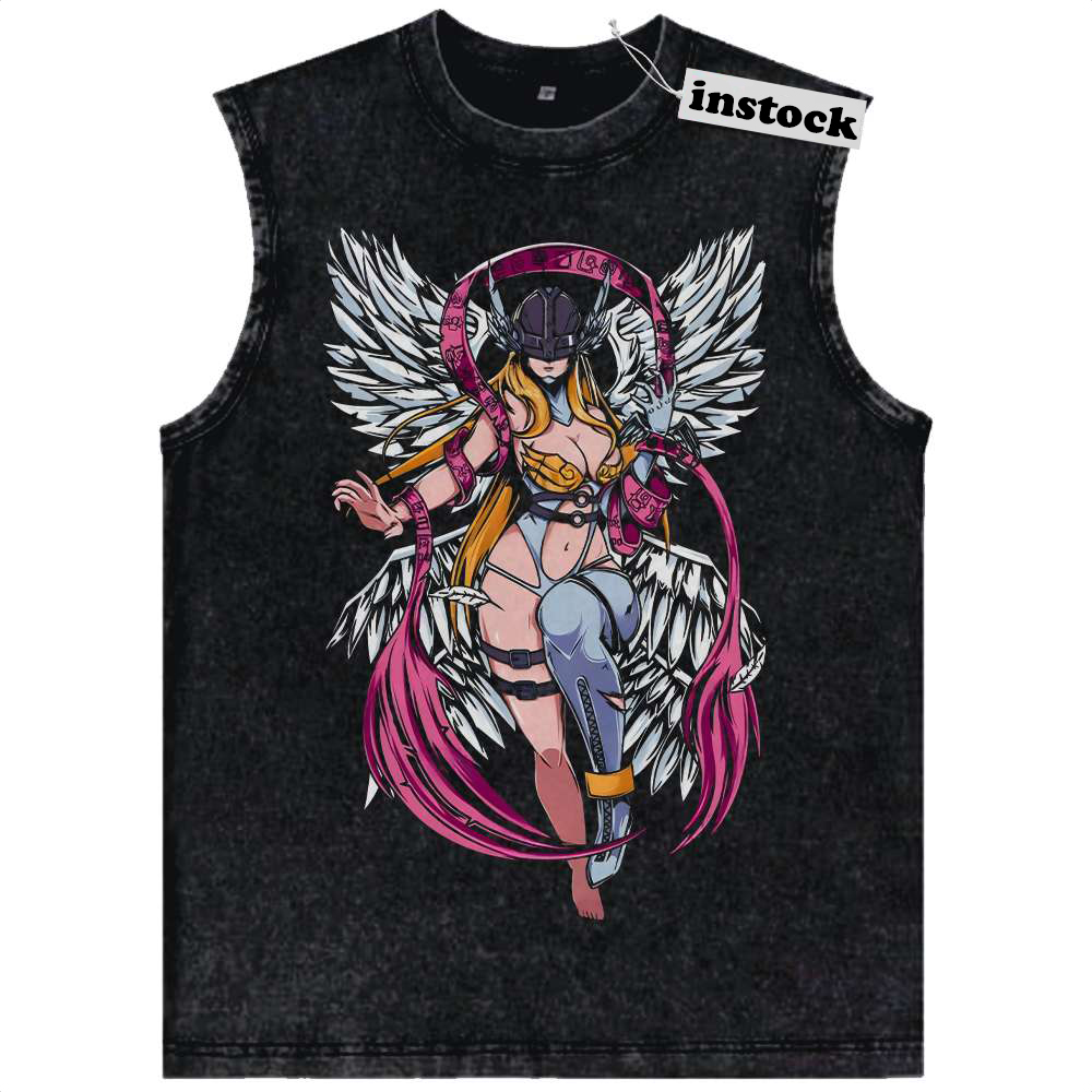 Angewomon Tank Top, Digimon Adventure Tank Top, Anime Tank Top, Vintage Tank Top