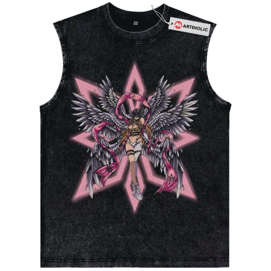 Alternative view of Angewomon Tank Top, Digimon Adventure Tank Top, Anime Tank Top, Vintage Tank Top