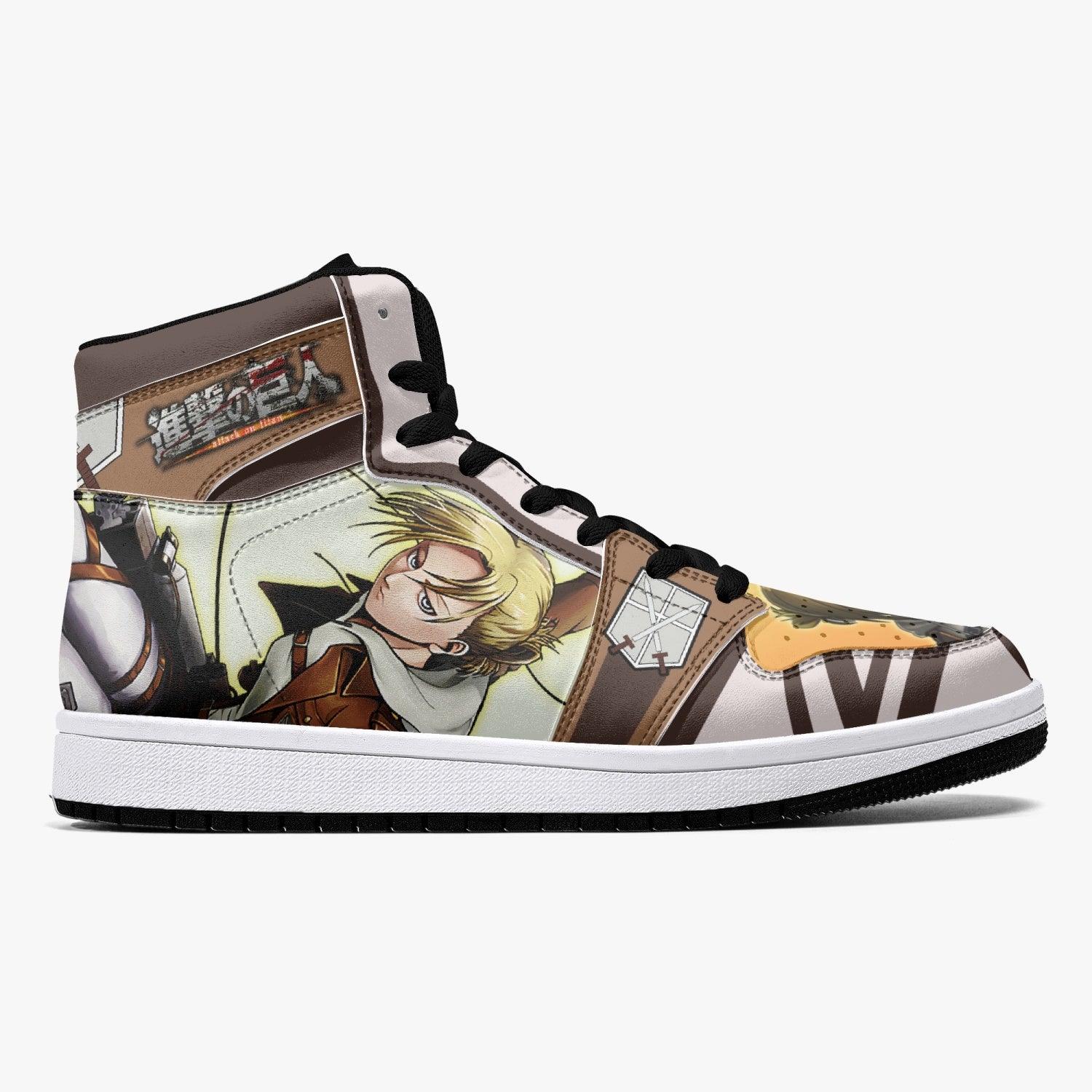 Alternative view of Annie Leonhart Training Corps Shingeki no Kyojin Custom Sneaker Mid 1 Basketball Shoes - Otaku Hall