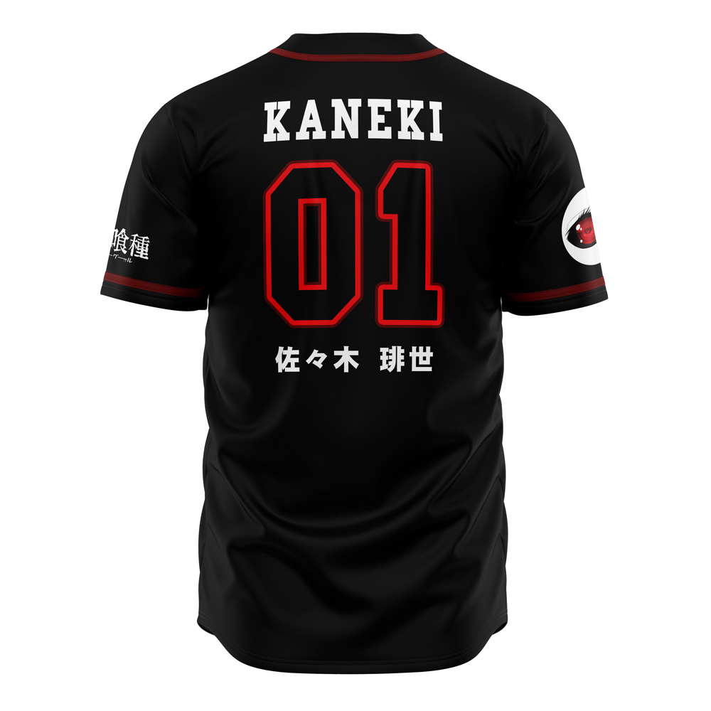 Alternative view of Anteiku Kaneki Tokyo Ghoul Custom Baseball Jersey - Otaku Hall