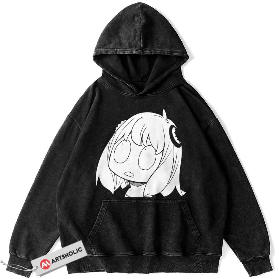 Alternative view of Anya Forger Hoodie, Spy x Family Hoodie, Anime Hoodie, Vintage Hoodie