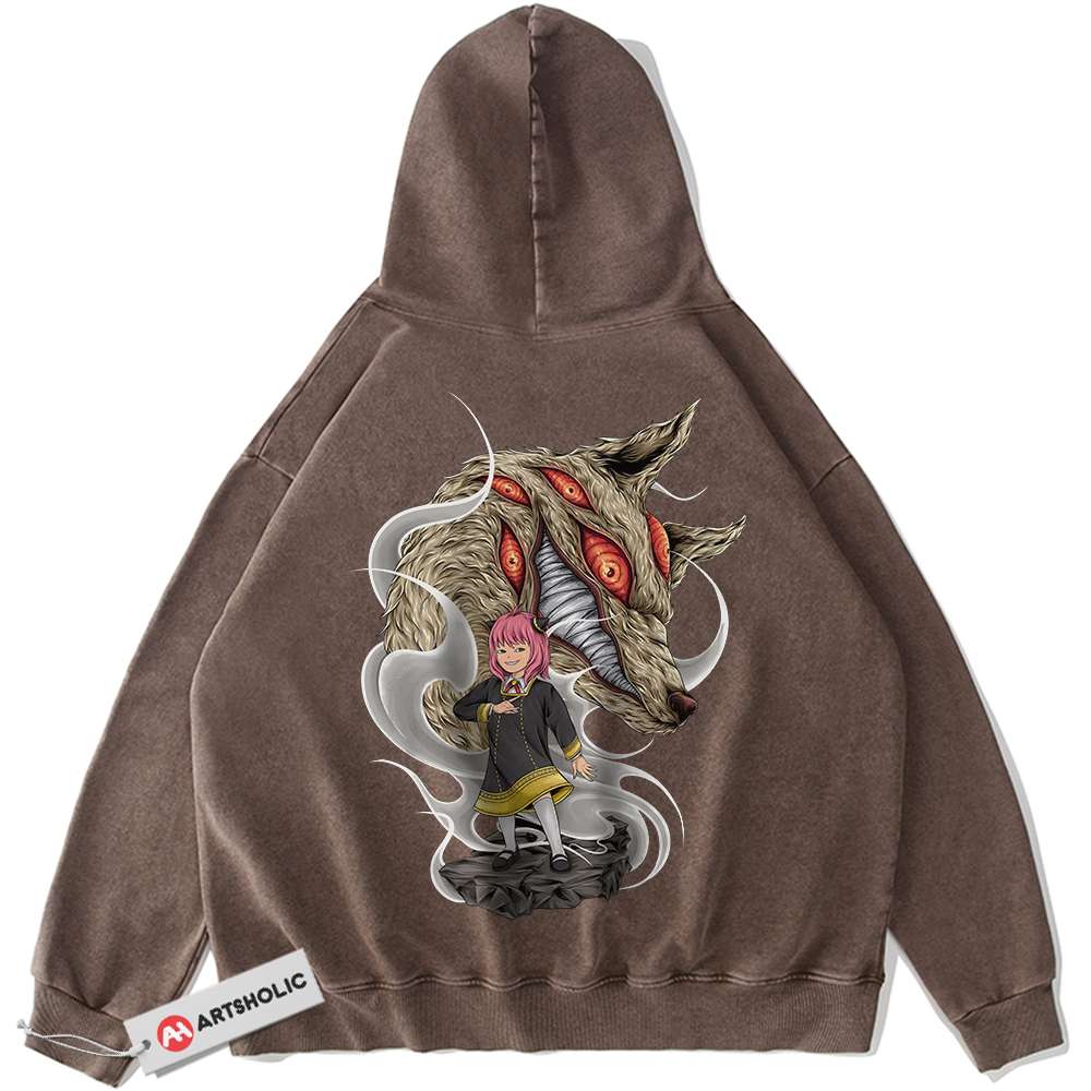 Alternative view of Anya Forger Hoodie, Spy x Family Hoodie, Anime Hoodie, Vintage Hoodie