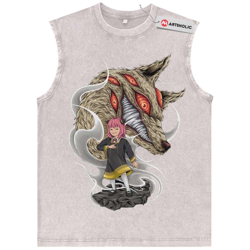 Alternative view of Anya Forger Tank Top, Spy x Family Tank Top, Anime Tank Top, Vintage Tank Top