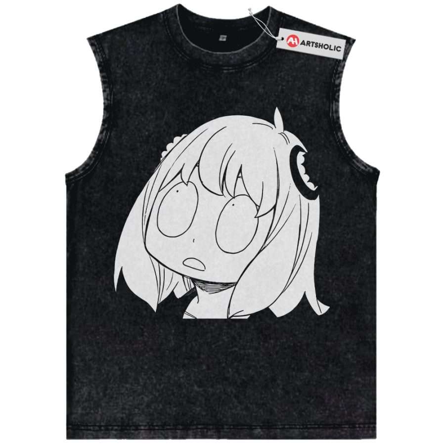 Alternative view of Anya Forger Tank Top, Spy x Family Tank Top, Anime Tank Top, Vintage Tank Top