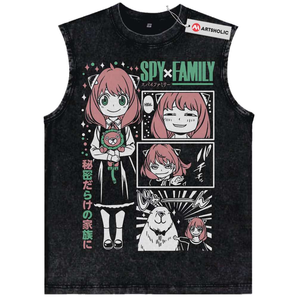 Anya Forger Tank Top, Spy x Family Tank Top, Anime Tank Top, Vintage Tank Top