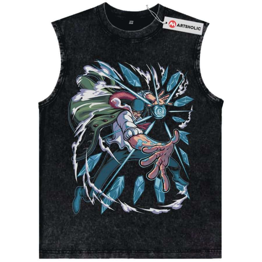 Alternative view of Aokiji - Kuzan Tank Top, One Piece Tank Top, Anime Tank Top, Vintage Tank Top