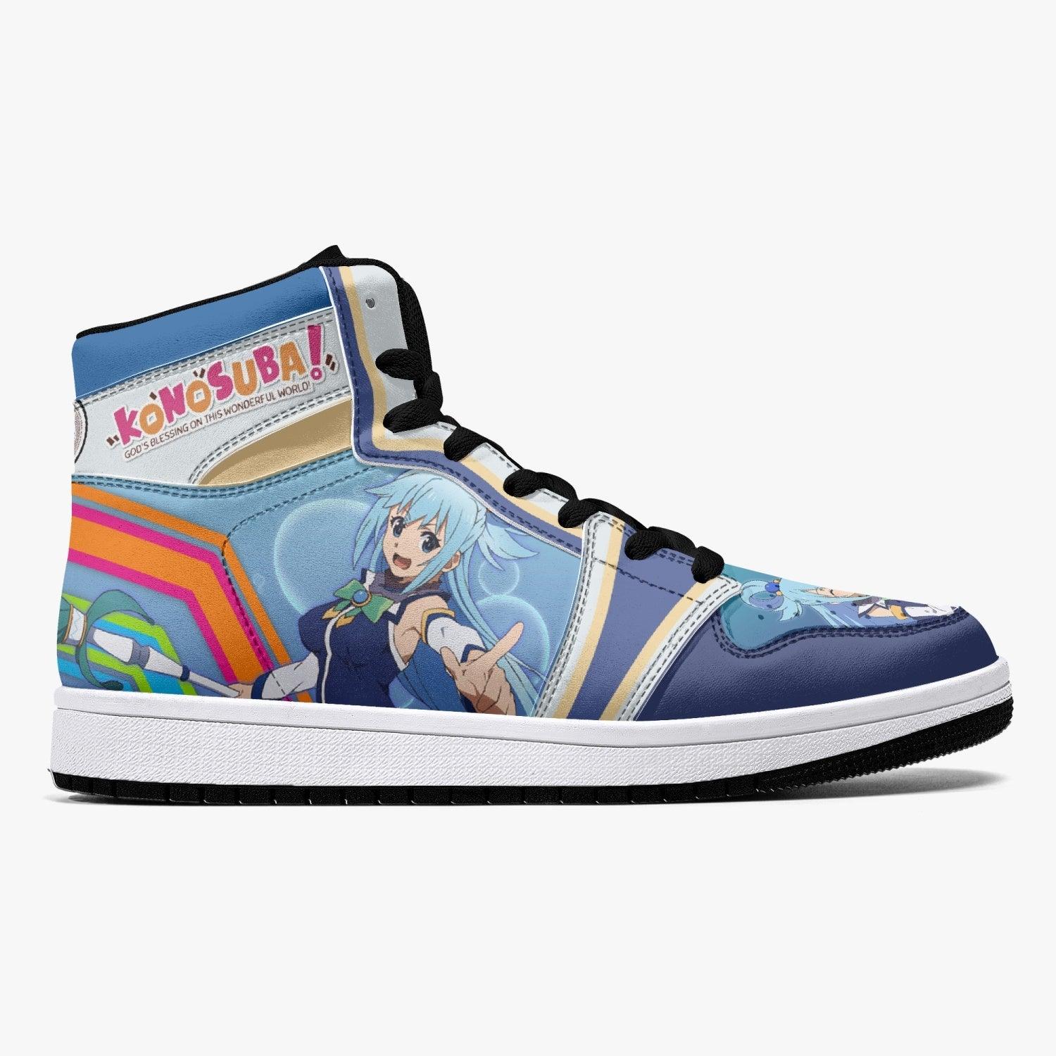 Alternative view of Aqua Konosuba Custom Sneaker Mid 1 Basketball Shoes - Otaku Hall