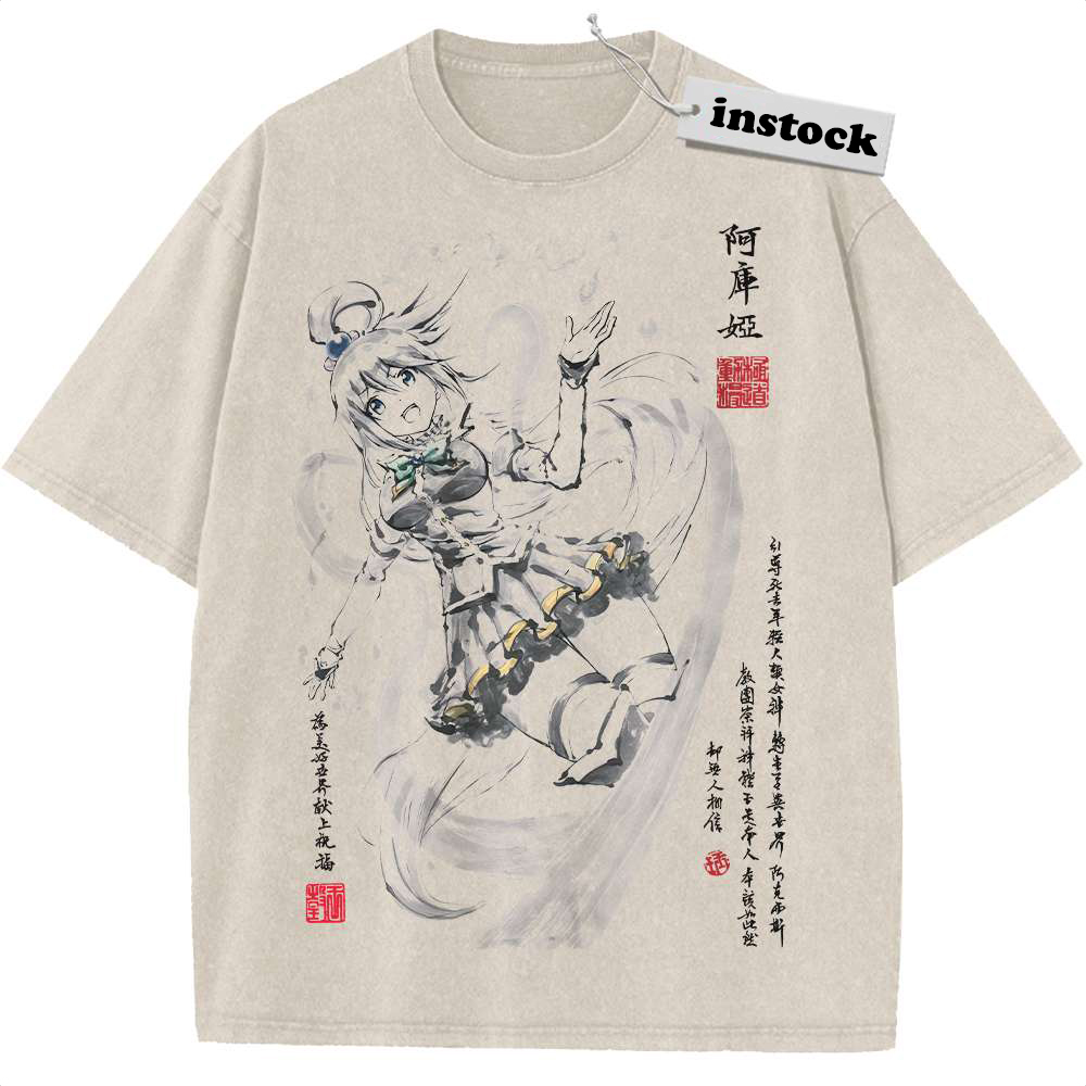 Aqua Shirt, Konosuba Shirt, Anime Shirt, Vintage T-Shirt