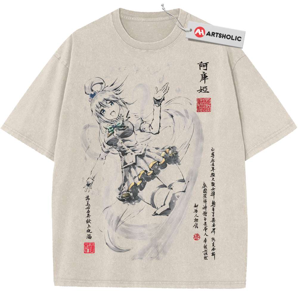 Aqua Shirt, Konosuba Shirt, Anime Shirt, Vintage T-Shirt