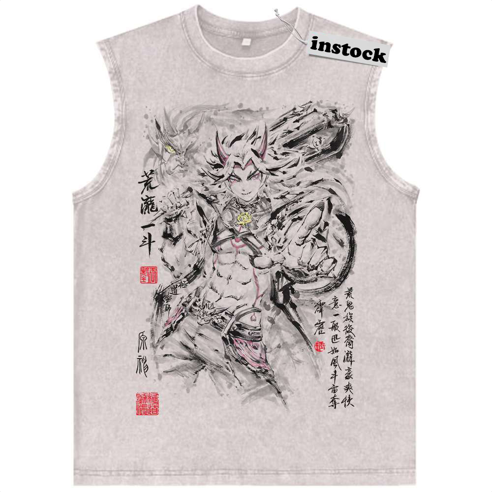 Arataki Itto Tank Top, Genshin Impact Tank Top, Game Tank Top, Vintage Tank Top