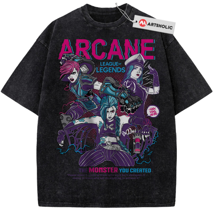 Alternative view of Arcane Shirt, League of Legends Shirt, Animated Shirt, Vintage T-Shirt