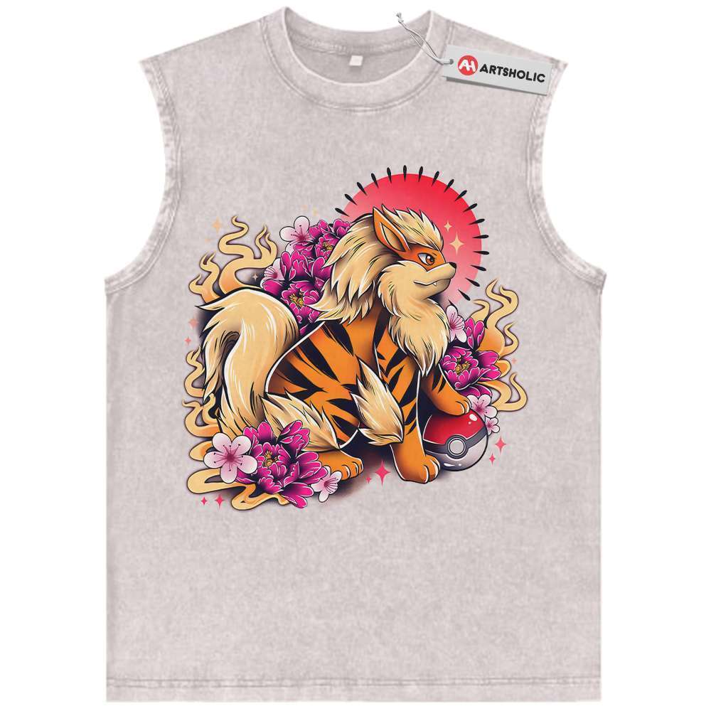 Alternative view of Arcanine Tank Top, Pokemon Tank Top, PAnime Tank Top, Vintage Tank Top