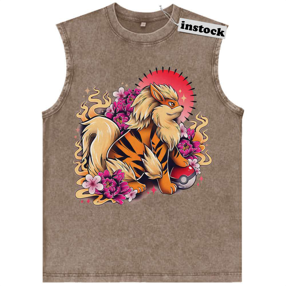 Arcanine Tank Top, Pokemon Tank Top, PAnime Tank Top, Vintage Tank Top