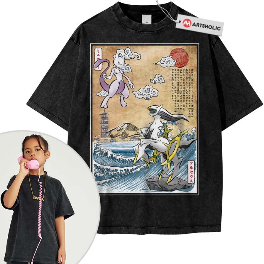 Arceus vs Mewtwo Shirt For Kids, Pokemon Shirt For Kids, Anime Shirt For Kids, Vintage Tee For Kids - Image 6