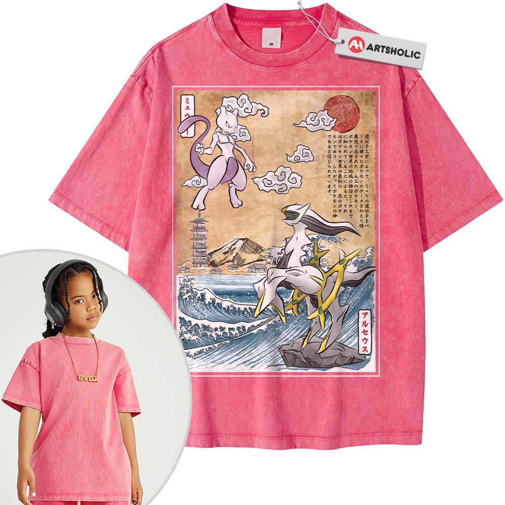 Arceus vs Mewtwo Shirt For Kids, Pokemon Shirt For Kids, Anime Shirt For Kids, Vintage Tee For Kids - Image 4
