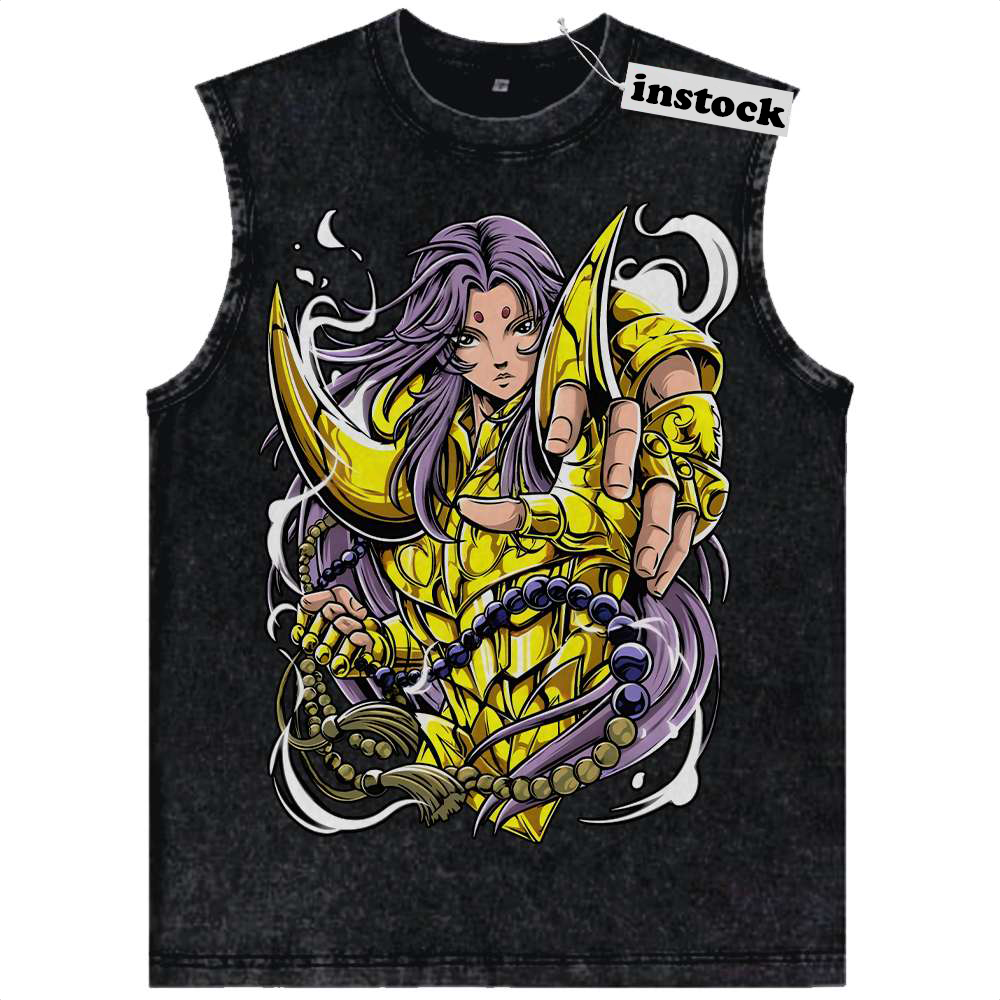 Aries Mu Tank Top, Saint Seiya Tank Top, Anime Tank Top, Vintage Tank Top