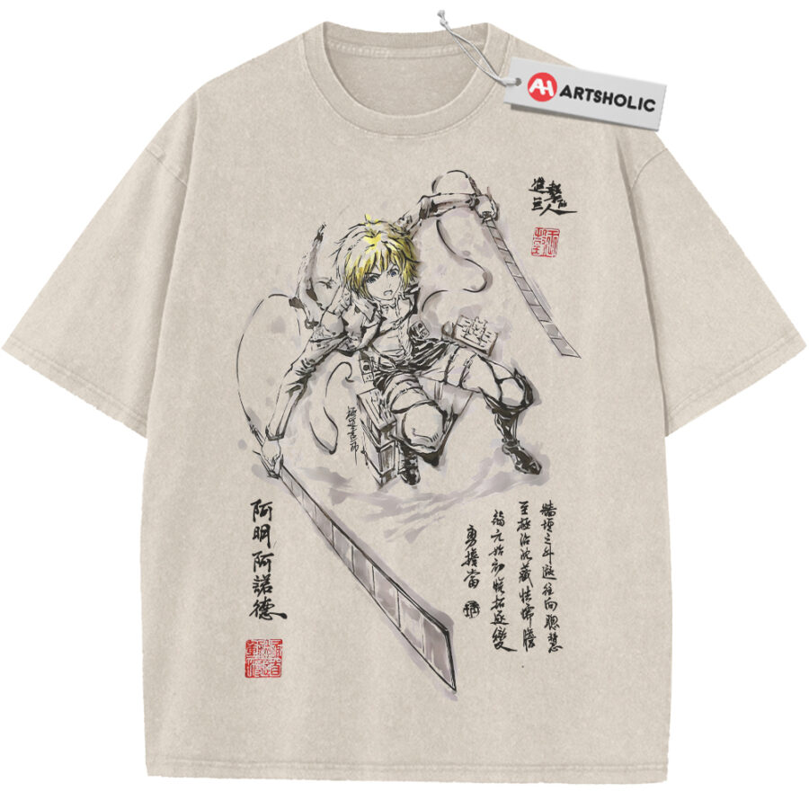 Alternative view of Armin Arlert Shirt, Attack On Titan, AOT Shirt, Anime Shirt, Vintage T-Shirt