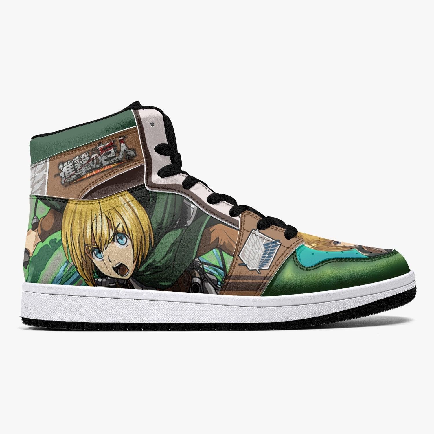 Armin Arlert Survey Corps Shingeki no Kyojin V2 Custom Sneaker Mid 1 Basketball Shoes - Otaku Hall