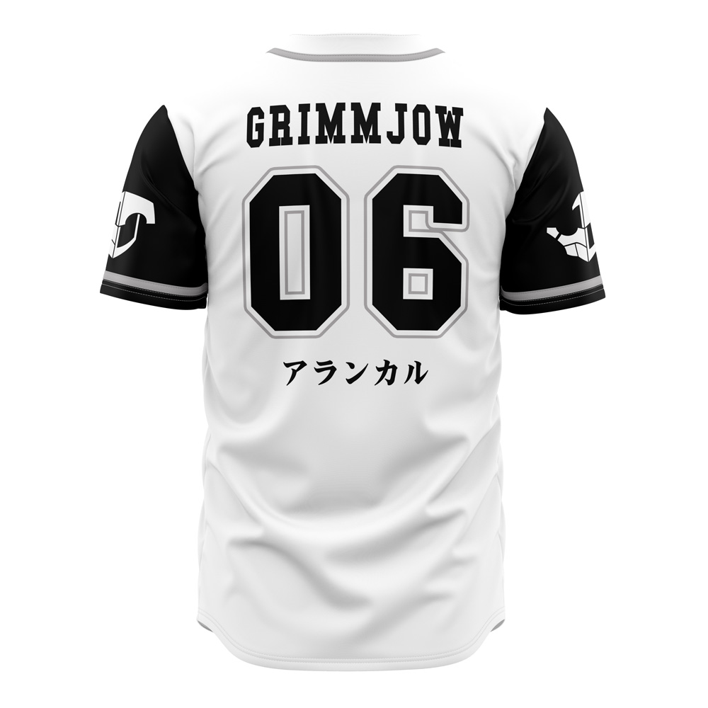 Alternative view of Arrancars Grimmjow Bleach Custom Baseball Jersey - Otaku Hall