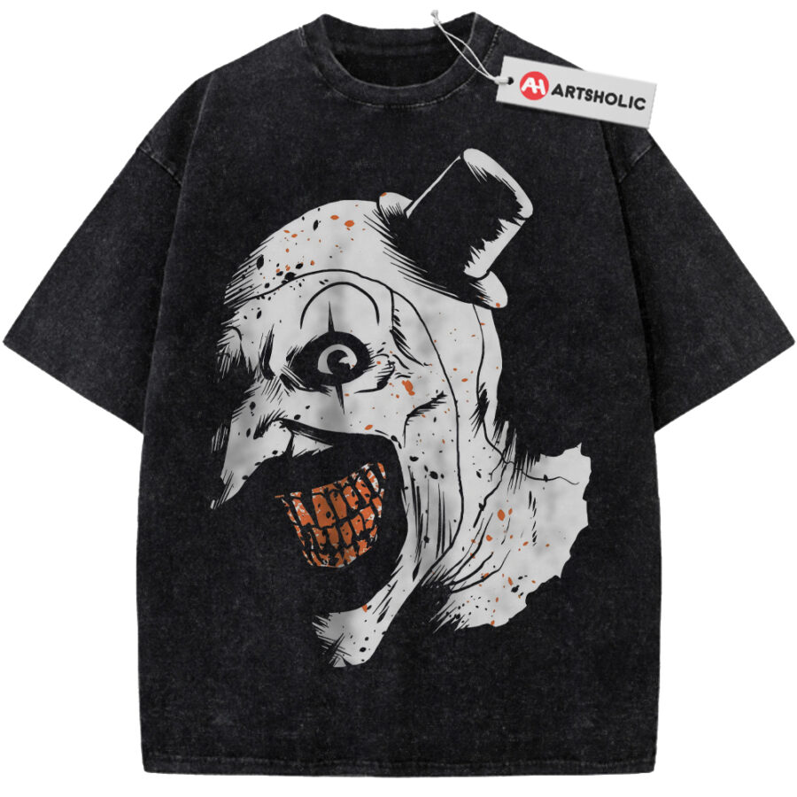 Alternative view of Art the Clown Shirt, Terrifier Shirt, Halloween Shirt, Horror Movie Shirt, Vintage T-Shirt