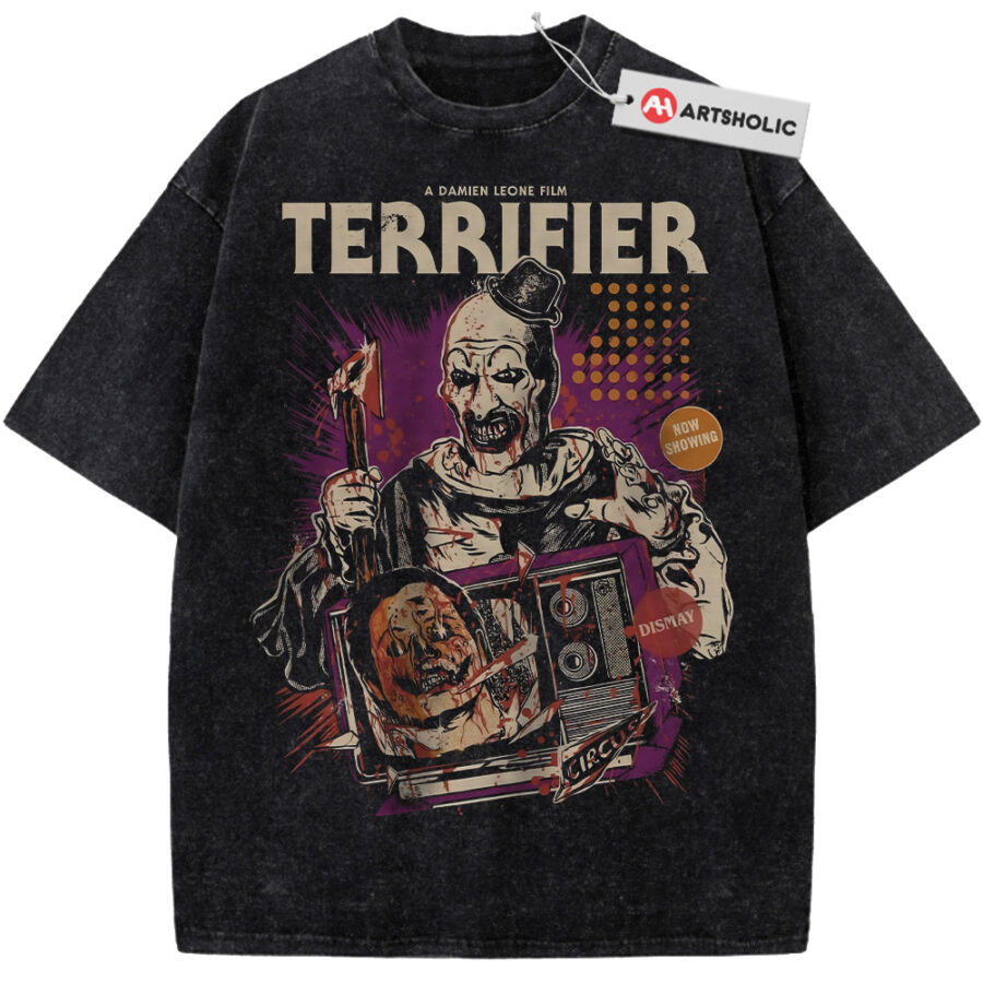 Alternative view of Art the Clown Shirt, Terrifier Shirt, Horror Movie Shirt, Vintage Tee