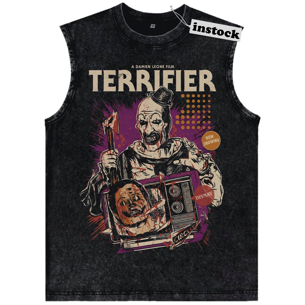 Art the Clown Tank Top, Terrifier Tank Top, Horror Movie Tank Top, Vintage Tank Top