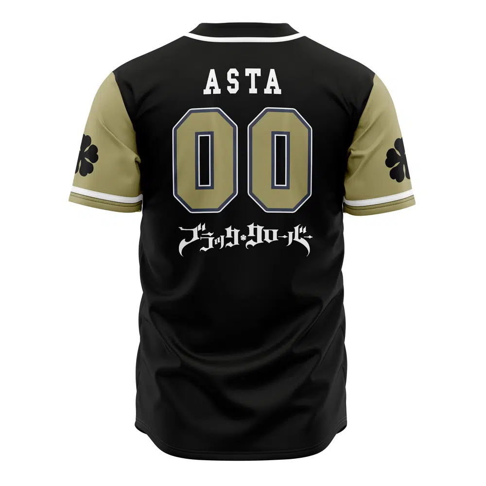 Alternative view of Asta Black Bulls Black Clover Baseball Jersey
