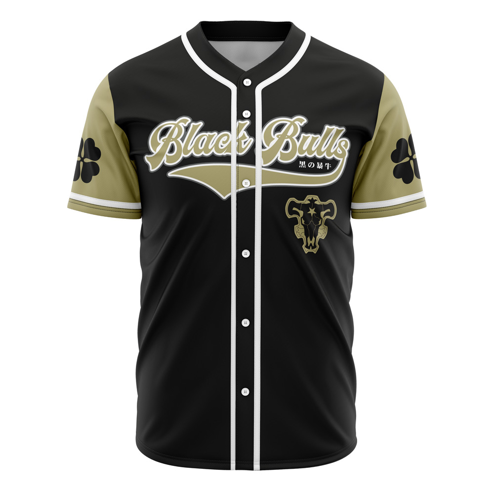 Asta Black Bulls Black Clover Custom Baseball Jersey - Otaku Hall