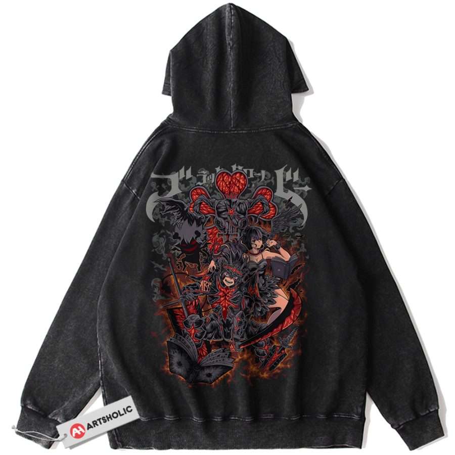 Alternative view of Asta Hoodie, Black Clover Hoodie, Anime Hoodie, Vintage Hoodie