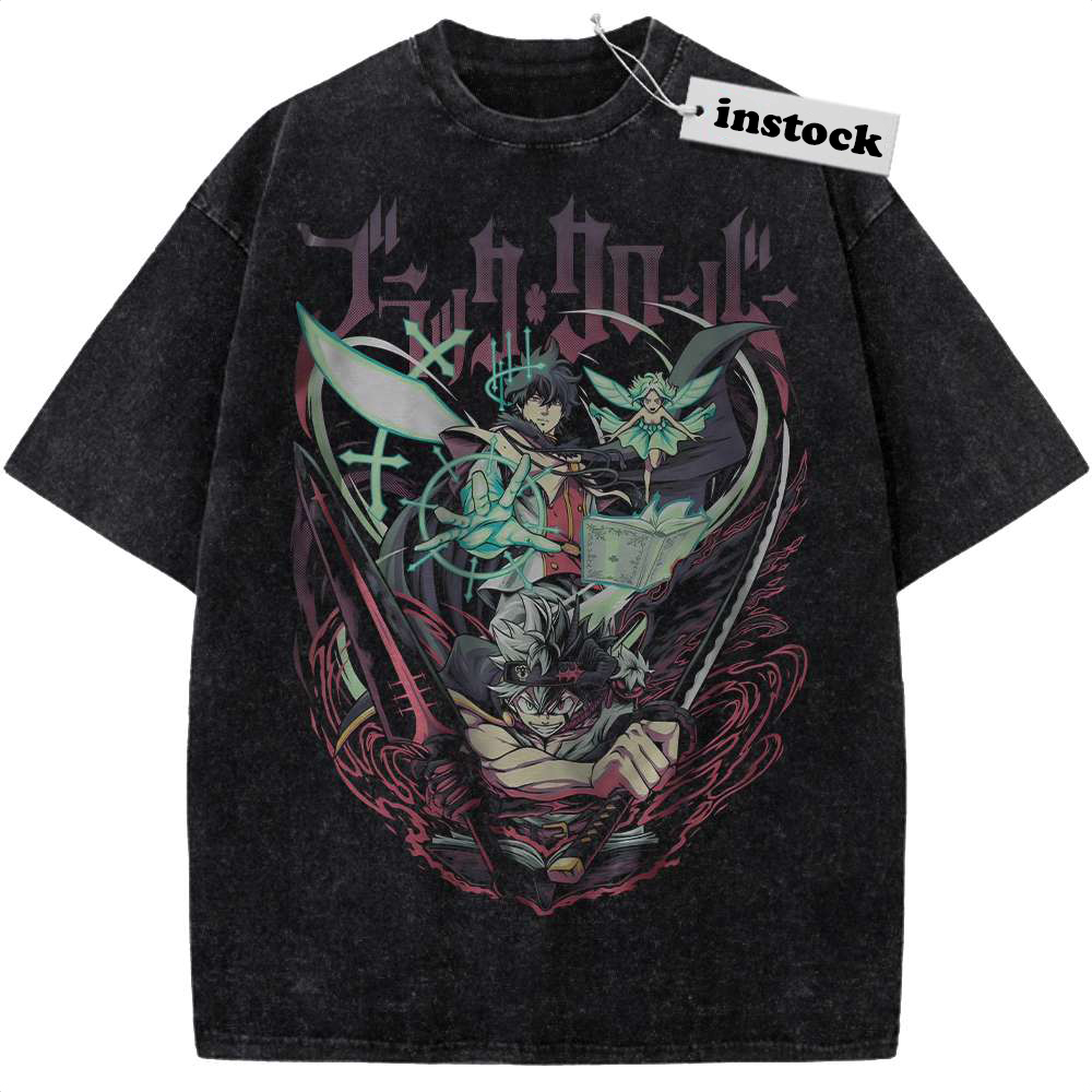 Asta Shirt, Yuno Grinberryall Shirt, Black Clover Shirt, Anime Shirt, Vintage T-Shirt