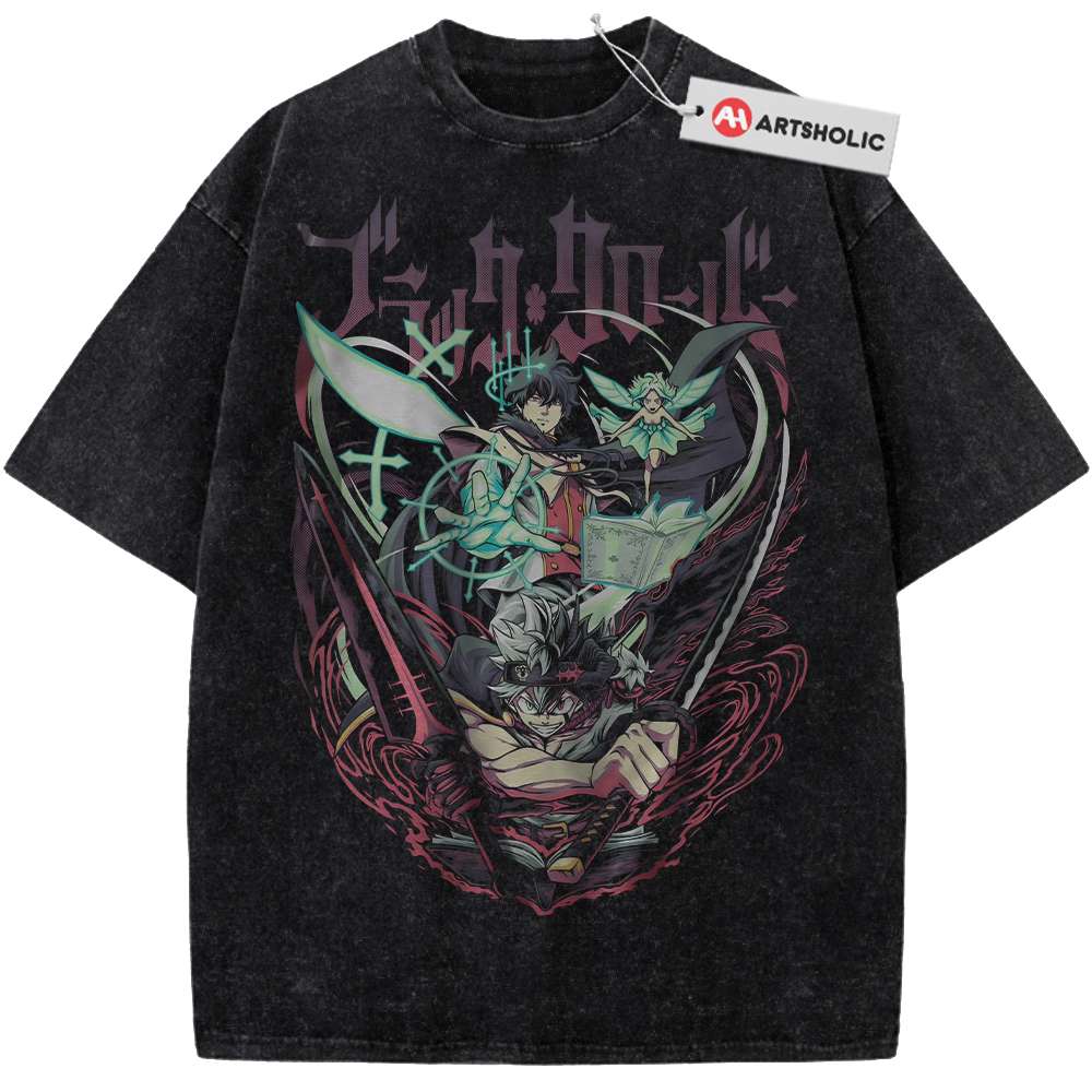 Asta Shirt, Yuno Grinberryall Shirt, Black Clover Shirt, Anime Shirt, Vintage T-Shirt