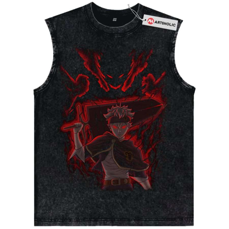 Alternative view of Asta Tank Top, Black Clover Tank Top, Anime Tank Top, Vintage Tank Top