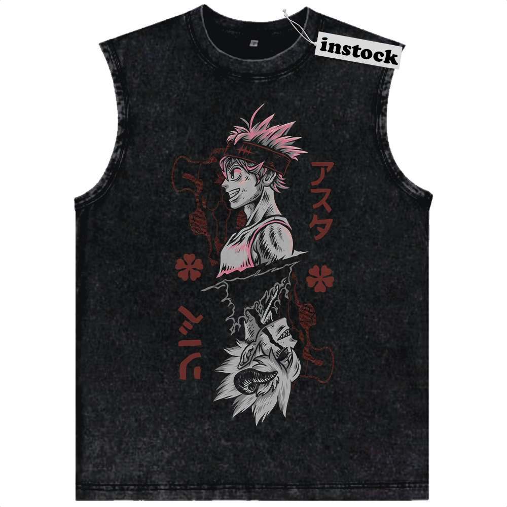 Asta Tank Top, Black Clover Tank Top, Anime Tank Top, Vintage Tank Top