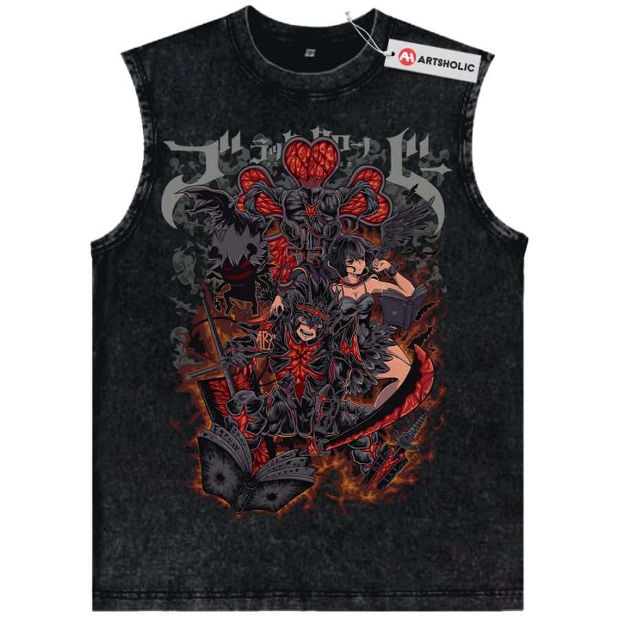 Alternative view of Asta Tank Top, Black Clover Tank Top, Anime Tank Top, Vintage Tank Top