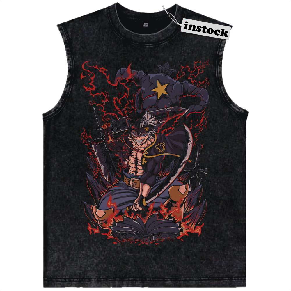 Asta Tank Top, Black Clover Tank Top, Anime Tank Top, Vintage Tank Top