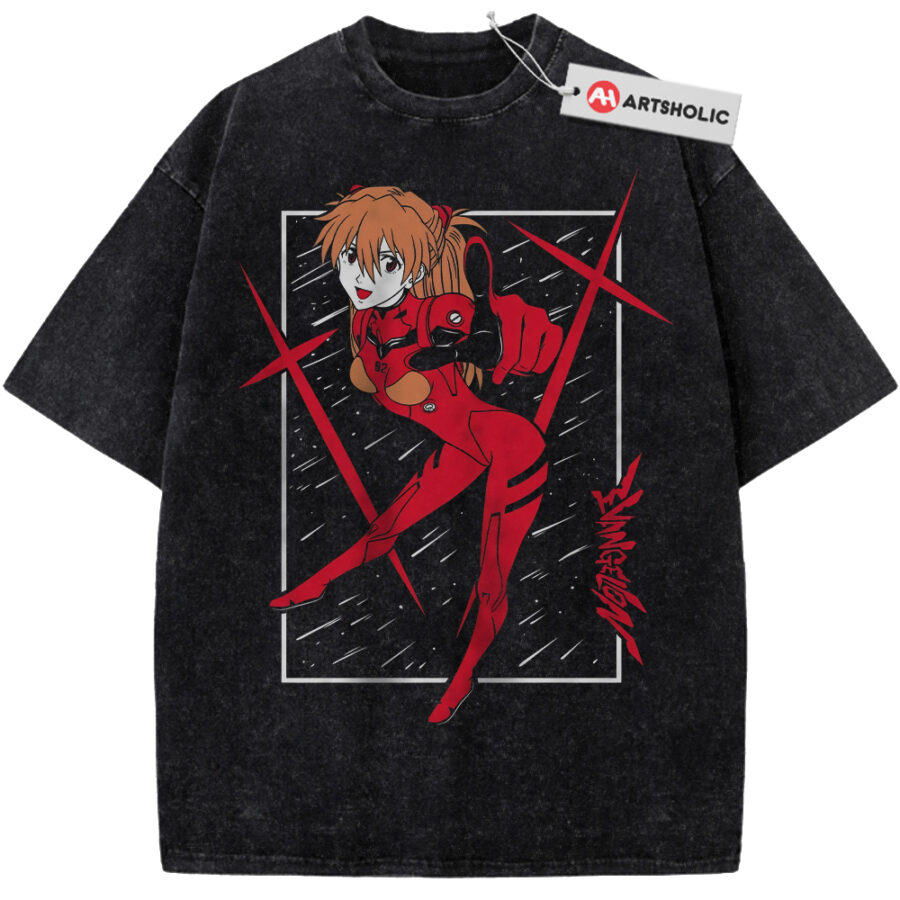 Alternative view of Asuka Langley Soryu Shirt, Neon Genesis Evangelion Shirt, Anime Shirt, Vintage T-Shirt
